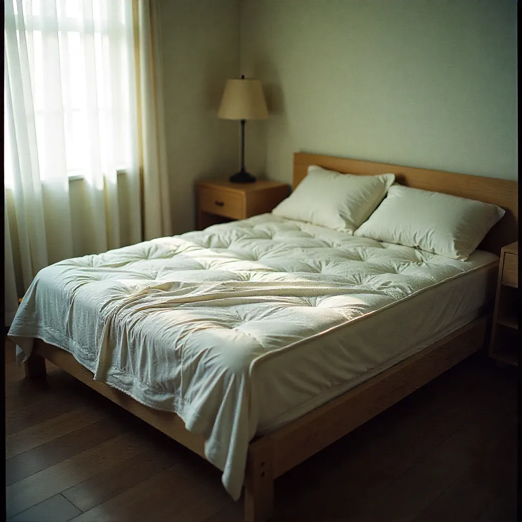 Bedroom with anti-dust mattress and child-friendly furniture